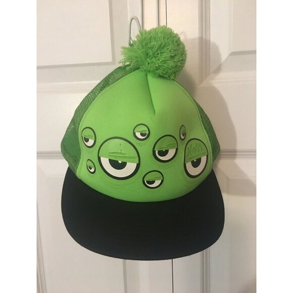 Neff Monster Eyeballs Snapback Cap Green - Picture 2 of 7